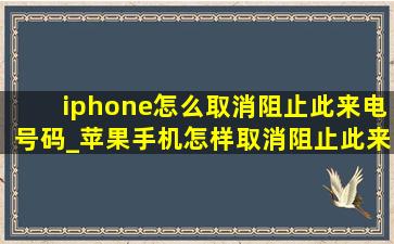 iphone怎么取消阻止此来电号码_苹果手机怎样取消阻止此来电号码